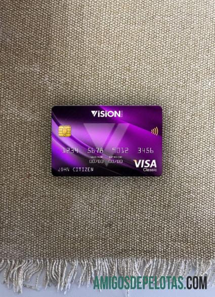 Paraguai Vision Banco Banco Visa Classic Cartão Photolook Frente exemplo real